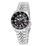  Shop Authentic Seiko 5 Sports Automatic GMT Black Dial Silver Steel Strap Watch For Men - SSK001K1 - Luxxuri