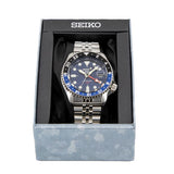  Shop Authentic Seiko 5 Sports GMT SKX Automatic Blueberry Dial Silver Steel Strap Watch For Men - SSK003K1 - Luxxuri