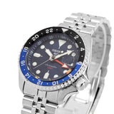  Shop Authentic Seiko 5 Sports GMT SKX Automatic Blueberry Dial Silver Steel Strap Watch For Men - SSK003K1 - Luxxuri