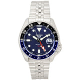  Shop Authentic Seiko 5 Sports GMT SKX Automatic Blueberry Dial Silver Steel Strap Watch For Men - SSK003K1 - Luxxuri