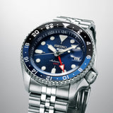  Shop Authentic Seiko 5 Sports GMT SKX Automatic Blueberry Dial Silver Steel Strap Watch For Men - SSK003K1 - Luxxuri