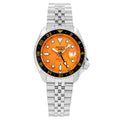  Shop Authentic Seiko 5 Sports GMT Automatic Orange Dial Silver Steel Strap Watch For Men - SSK005K1 - Luxxuri