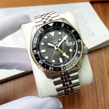  Shop Authentic Seiko 5 Sports GMT US Special Edition Automatic Grey Dial Silver Steel Strap Watch For Men - SSK021K1 - Luxxuri