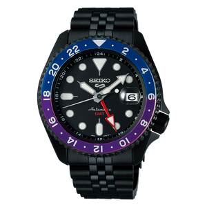  Shop Authentic Seiko Automatic SKX GMT Yuto Horigome Limited Edition Black Dial Black Steel Strap Watch For Men - SSK027K1 - Luxxuri