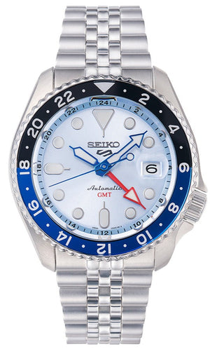  Shop Authentic Seiko 5 Sports Automatic GMT SKX Sports Style Asia Exclusive Limited Edition Ice Blue Dial Silver Steel Strap Watch For Men - SSK029K1 - Luxxuri