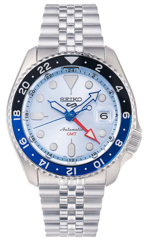  Shop Authentic Seiko 5 Sports Automatic GMT SKX Sports Style Asia Exclusive Limited Edition Ice Blue Dial Silver Steel Strap Watch For Men - SSK029K1 - Luxxuri