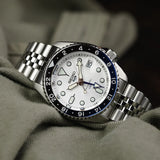  Shop Authentic Seiko 5 Sports SKX GMT Automatic Sky Blue Dial Silver Steel Strap Watch For Men - SSK033K1 - Luxxuri