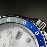  Shop Authentic Seiko 5 Sports SKX GMT Automatic Sky Blue Dial Silver Steel Strap Watch For Men - SSK033K1 - Luxxuri