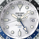  Shop Authentic Seiko 5 Sports SKX GMT Automatic Sky Blue Dial Silver Steel Strap Watch For Men - SSK033K1 - Luxxuri