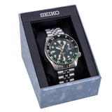  Shop Authentic Seiko 5 Sports SKX GMT Automatic Green Dial Silver Steel Strap Watch For Men - SSK035K1 - Luxxuri
