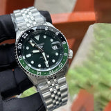  Shop Authentic Seiko 5 Sports SKX GMT Automatic Green Dial Silver Steel Strap Watch For Men - SSK035K1 - Luxxuri