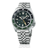  Shop Authentic Seiko 5 Sports SKX GMT Automatic Green Dial Silver Steel Strap Watch For Men - SSK035K1 - Luxxuri