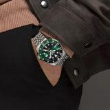  Shop Authentic Seiko 5 Sports SKX GMT Automatic Green Dial Silver Steel Strap Watch For Men - SSK035K1 - Luxxuri