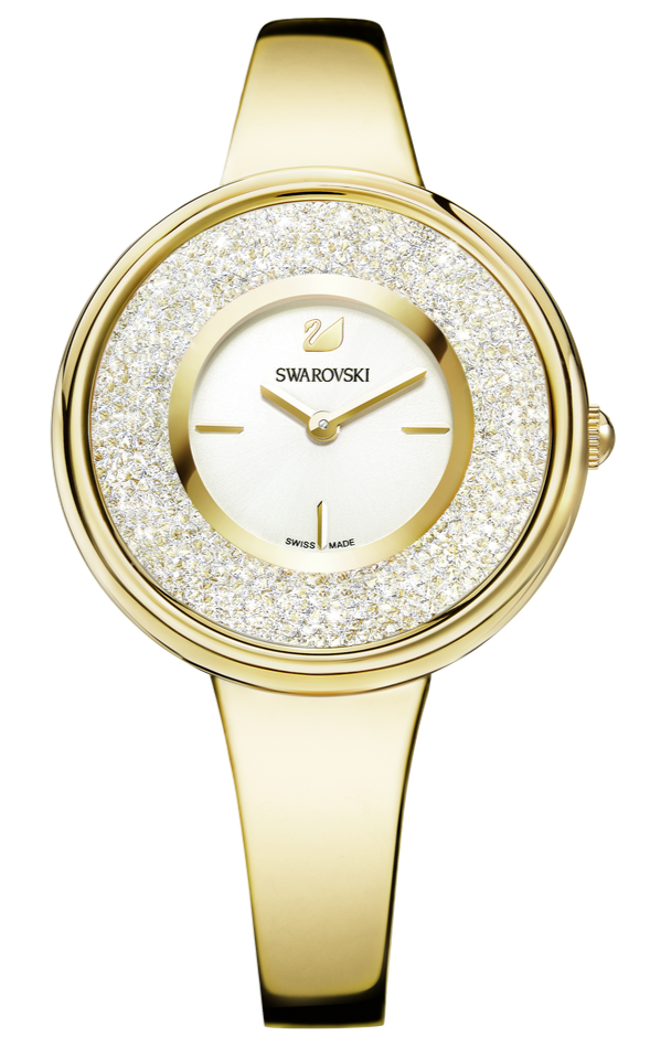  Shop Authentic Swarovski Crystalline Bracelet White Dial Gold Steel Strap Watch for Women - 5269253 - Luxxuri