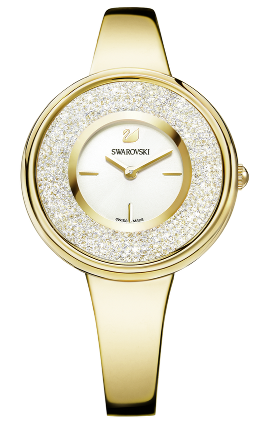  Shop Authentic Swarovski Crystalline Bracelet White Dial Gold Steel Strap Watch for Women - 5269253 - Luxxuri