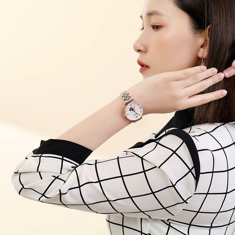  Shop Authentic Emporio Armani Meccanico Automatic Mother of Pearl Dial Two Tone Steel Strap Watch For Women - AR60049 - Luxxuri