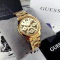  Shop Authentic Guess Mini Sunrise Quartz Gold Dial Gold Steel Strap Watch For Women - W0448L2 - Luxxuri