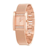 Shop Authentic Guess Nouveau Diamonds Rose Gold Dial Rose Gold Mesh Bracelet Watch for Women - W0127L3 - Luxxuri