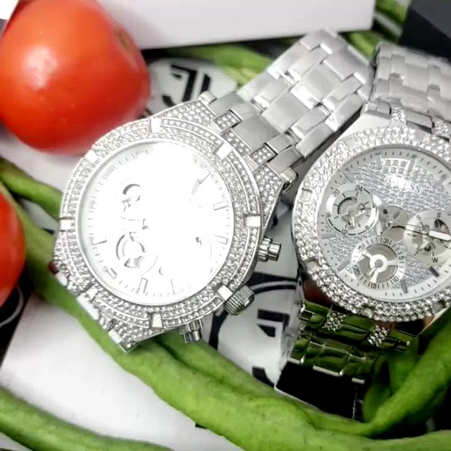  Shop Authentic Guess Multi Function Diamonds Silver Dial Silver Steel Strap Watch For Men - GW0455G1 - Luxxuri