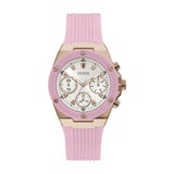  Shop Authentic Guess Athena White Dial Pink Rubber Strap Watch For Women - GW0030L4 - Luxxuri