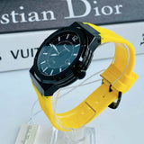  Shop Authentic Salvatore Ferragamo F-80 Classic Black Dial Yellow Rubber Strap Watch for Men - SFHY01522 - Luxxuri