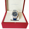  Shop Authentic Salvatore Ferragamo F-80 Blue Dial Blue Rubber Strap Watch For Men - SFHY01122 - Luxxuri