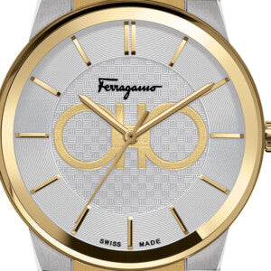  Shop Authentic Salvatore Ferragamo Sapphire Silver Dial Two Tone Steel Strap Watch for Men - SFHP00520 - Luxxuri