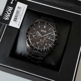  Shop Authentic Hugo Boss Trophy Black Dial Black Steel Strap Watch for Men - 1513675 - Luxxuri