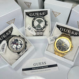  Shop Authentic Guess Empire Quartz Black Dial Silver Steel Strap Watch For Men - GW0489G1 - Luxxuri