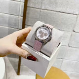  Shop Authentic Michael Kors Multifunction Silver Dial Pink Leather Strap Watch For Women - MK7206 - Luxxuri