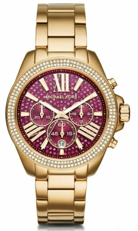  Shop Authentic Michael Kors Wren Purple Dial Gold Steel Strap Watch for Women - MK6290 - Luxxuri