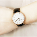  Shop Authentic Daniel Wellington Classic Sheffield White Dial Black Leather Strap Watch for Women - DW00100036 - Luxxuri