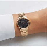  Shop Authentic Daniel Wellington Iconic Link Black Dial Rose Gold Steel Strap Watch for Women - DW00100212 - Luxxuri