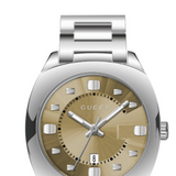  Shop Authentic Gucci Vintage Diamonds Brown Dial Silver Steel Strap Watch For Men - YA142409 - Luxxuri