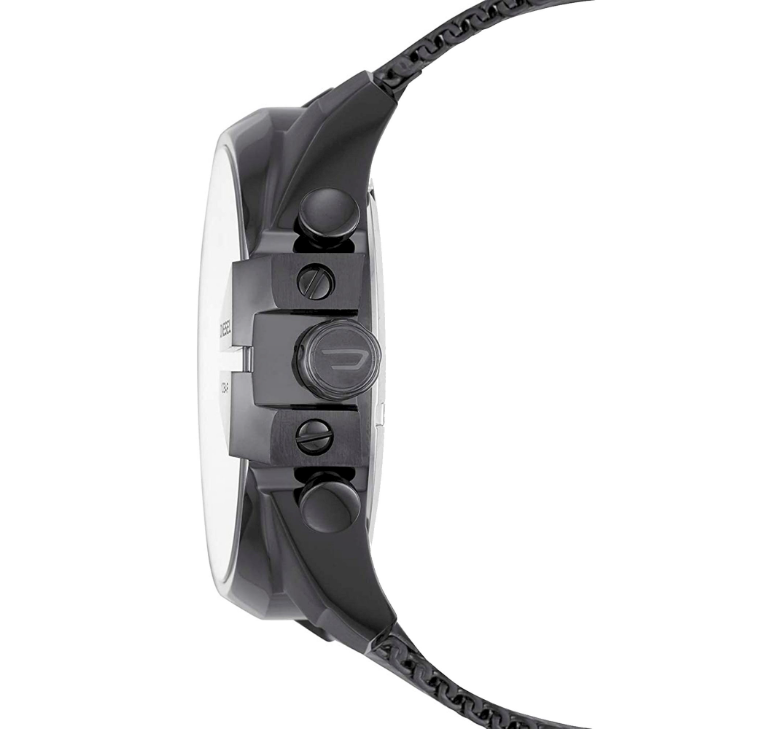  Shop Authentic Diesel Mega Chief Chronograph Black Dial Black Steel Strap Watch For Men - DZ4527 - Luxxuri