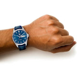  Shop Authentic Tag Heuer Carrera Calibre 5 Automatic Blue Dial Blue Leather Strap Watch for Men - WAR201E.FC6292 - Luxxuri