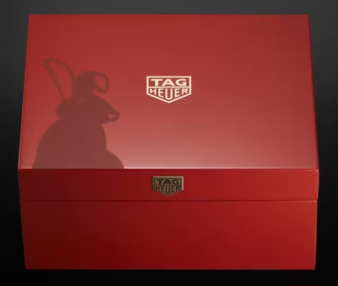  Shop Authentic Tag Heuer Carrera Year of The Rabbit Automatic Chronograph Black Dial Black Leather Strap Watch for Men - CBN2A1L.FC6521 - Luxxuri