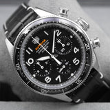  Shop Authentic Tag Heuer Autavia Chronometer Flyback Automatic Chronograph Black Dial Black Leather Strap Watch for Men - CBE511A.FC8279 - Luxxuri