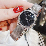  Shop Authentic Guess Chelsea Crystals Black Dial Silver Mesh Bracelet Watch For Women  - W0647L5 - Luxxuri