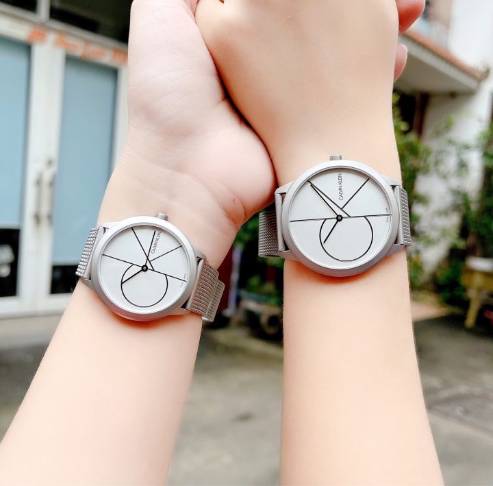  Shop Authentic Calvin Klein Minimal White Dial Silver Mesh Bracelet Watch for Women - K3M5215X - Luxxuri