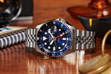 Shop Authentic Seiko 5 Sports GMT SKX Automatic Blueberry Dial Silver Steel Strap Watch For Men - SSK003K1 - Luxxuri