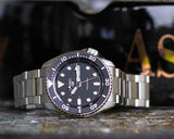  Shop Authentic Seiko 5 Sports Automatic Day Date Black Dial Silver Steel Strap Watch for Men - SRPD55K1 - Luxxuri