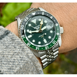  Shop Authentic Seiko 5 Sports SKX GMT Automatic Green Dial Silver Steel Strap Watch For Men - SSK035K1 - Luxxuri