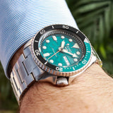  Shop Authentic Seiko 5 Sports SKX Skeleton Green Dial Silver Steel Strap Watch For Men - SRPJ45K1 - Luxxuri