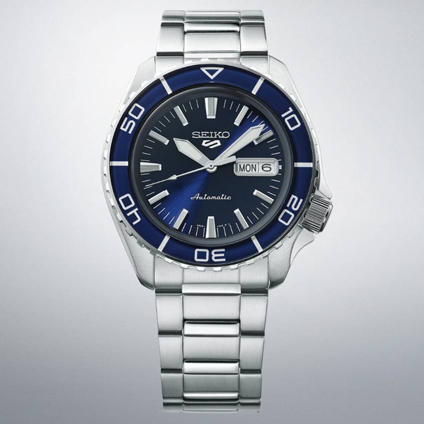  Shop Authentic Seiko 5 Sports Automatic Blue Dial Silver Steel Strap Watch for Men - SRPK97K1 - Luxxuri
