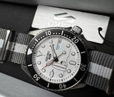  Shop Authentic Seiko 5 Sports x Peanuts Surfboard Snoopy Limited Edition White Dial Two Tone NATO Strap Watch For Men - SRPK25K1 - Luxxuri