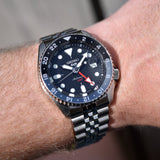  Shop Authentic Seiko 5 Sports GMT SKX Automatic Blueberry Dial Silver Steel Strap Watch For Men - SSK003K1 - Luxxuri