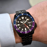  Shop Authentic Seiko Automatic SKX GMT Yuto Horigome Limited Edition Black Dial Black Steel Strap Watch For Men - SSK027K1 - Luxxuri