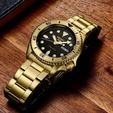  Shop Authentic Seiko 5 Sports Automatic Black Dial Gold Steel Strap Watch For Men - SRPK18 - Luxxuri