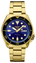  Shop Authentic Seiko 5 Sports US Special Edition Automatic Blue Dial Gold Steel Strap Watch For Men - SRPK20 - Luxxuri